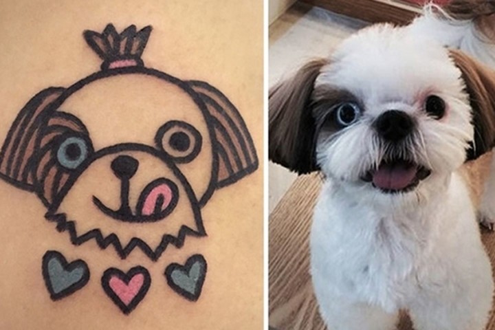 8 Tattoo chó nâu ý tưởng  nâu hình xăm nhân vật hoạt hình hình xăm chó