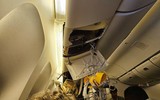 Chùm ảnh bên trong máy bay gặp nhiễu động kì lạ của Singapore Airlines