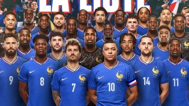 Ngỡ ngàng danh sách tuyển Pháp dự EURO 2024 