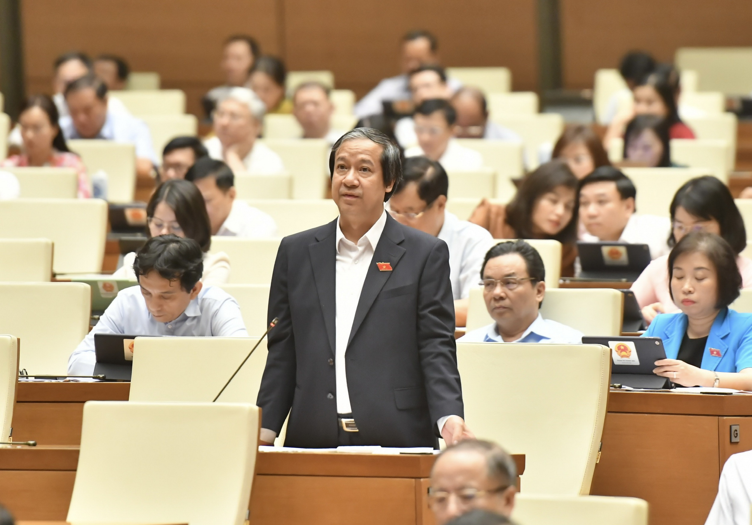 Bộ trưởng Bộ GD&ĐT Nguyễn Kim Sơn. Ảnh: Đăng Khoa.