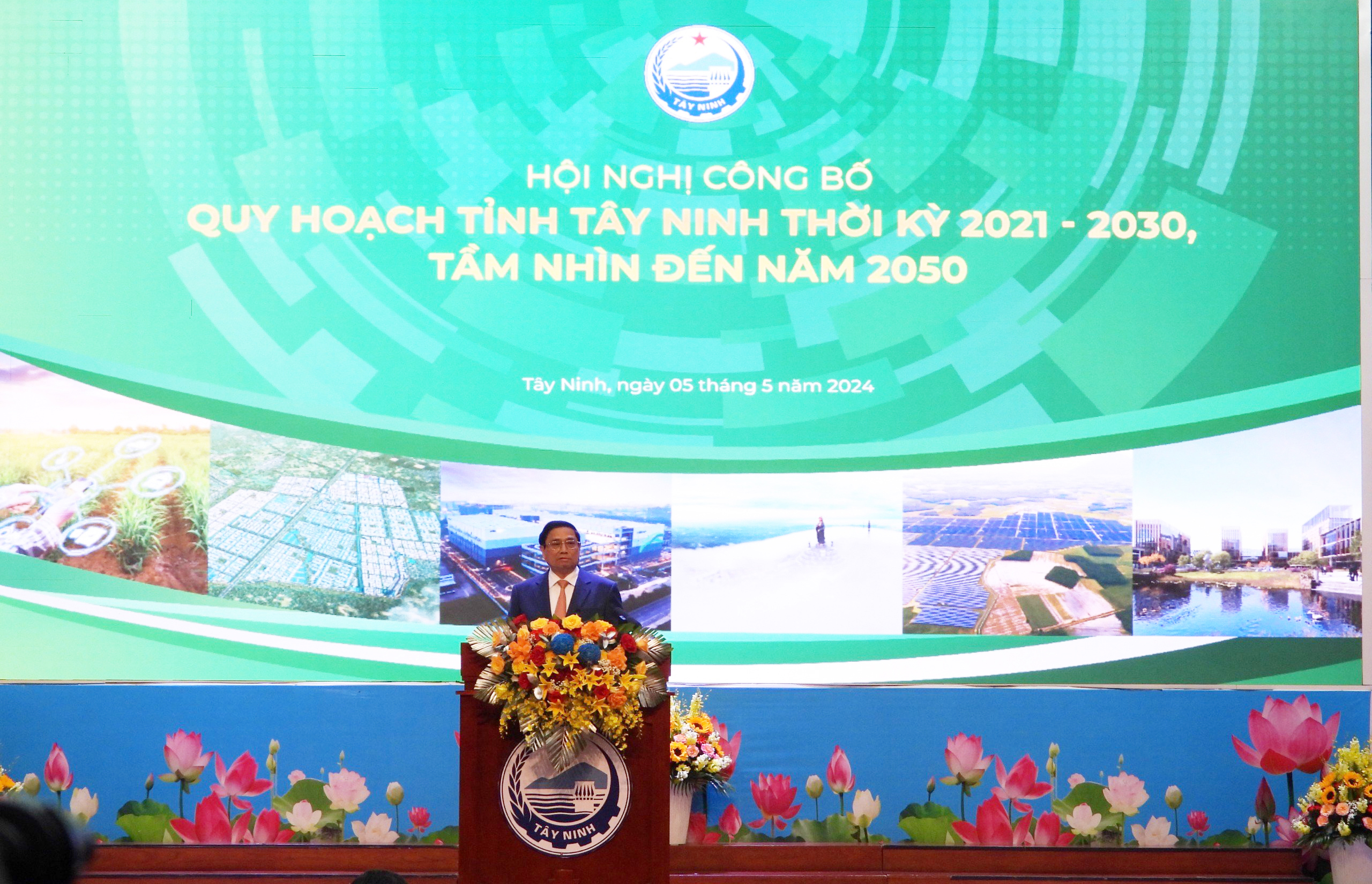 Thủ tướng Phạm Minh Chính phát biểu chỉ đạo tại Hội nghị công bố Quy hoạch tỉnh Tây Ninh.