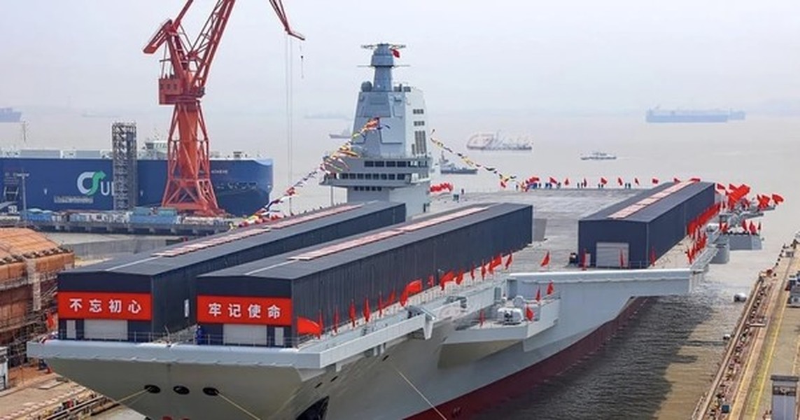 Mỹ lo ngại khi Trung Quốc bắt đầu chạy thử tàu sân bay Phúc Kiến