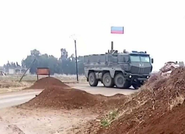 Xe của lực lượng quân cảnh Nga.
