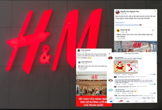 H&M bị kêu gọi tẩy chay. Ảnh chụp màn hình facebook.