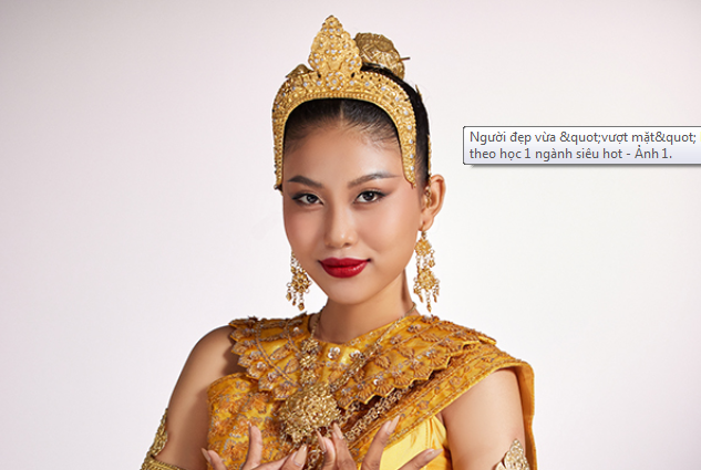 Nhan sắc của cô gái người Khmer 'giật vé' thi Hoa hậu Trái Đất 2022