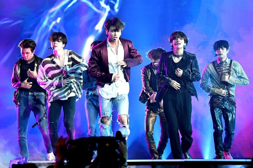 BTS biểu diễn tại lễ trao giải Billboard Music Awards 2018 (ảnh: getty).