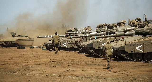 Binh lính Israel tập trận ở gần cao nguyên Golan năm 2017
