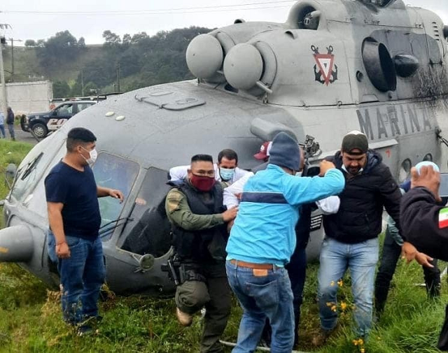 Máy bay trực thăng gặp sự cố ở Mexico.