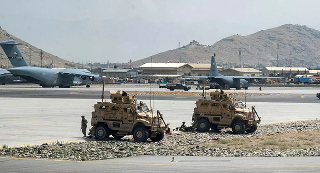 Lực lượng Mỹ tại sân bay ở Kabul, Afghanistan.