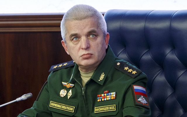 Đại tá  Mikhail Mizintsev, lãnh đạo  Trung tâm Quản lý Quốc phòng Nga.