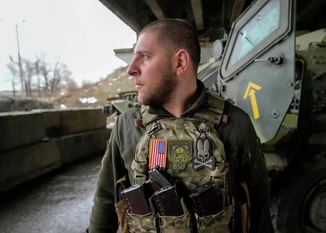 Một binh sĩ ở gần Kharkov, Ukraine.