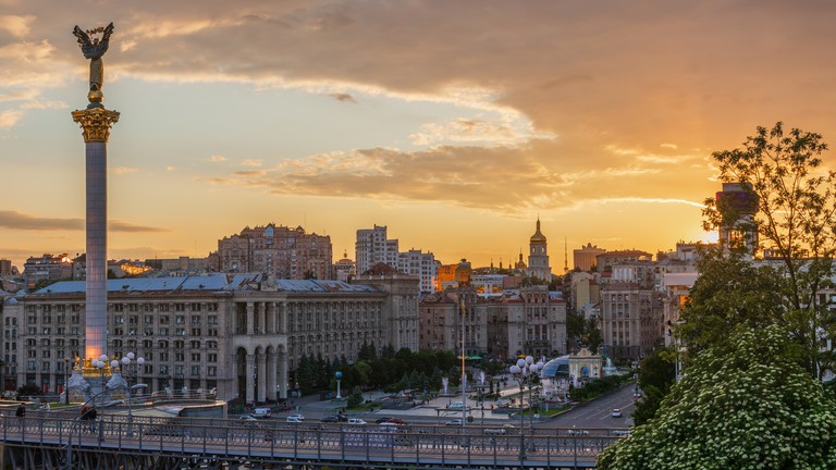 Quảng trường Độc lập ở Kiev, Ukraine. (Ảnh: Getty Images)