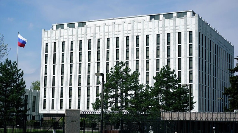 Đại sứ quán Nga tại Washington, Mỹ. (Ảnh: AP)