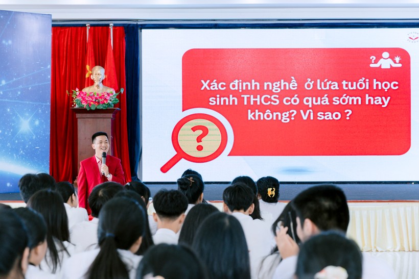 Định hướng nghề nghiệp cho học sinh tại Trường Tiểu học, THCS & THPT Victory. (Ảnh: HN)