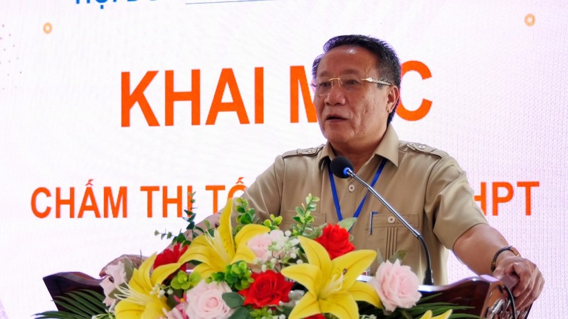 Trưởng Ban chỉ đạo kỳ thi tốt nghiệp THPT năm 2023 tỉnh Quảng Trị yêu cầu đảm bảo khách quan, trung thực trong chấm thi tốt nghiệp THPT. (Ảnh: Tiến Nhất).