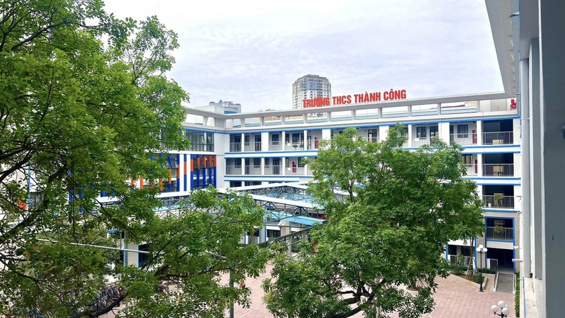 Trường THCS Thành Công - một trong 5 điểm thi tại quận Ba Đình.