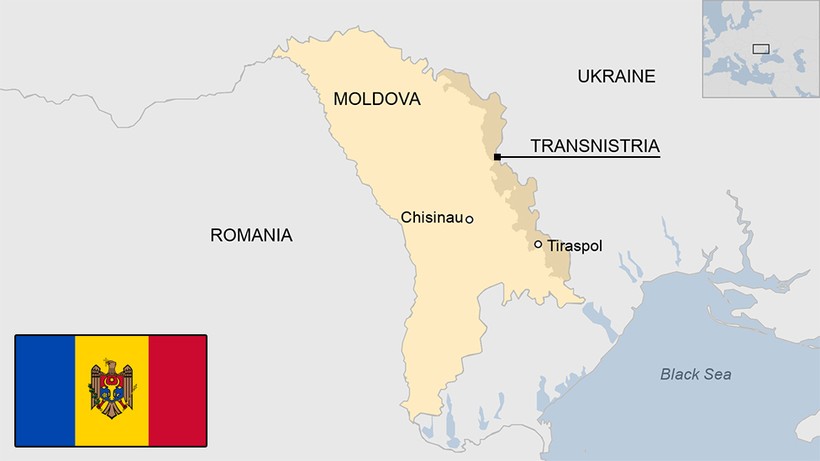 Transnistria là một dải đất hẹp đang đòi ly khai khỏi Cộng hòa Moldova.