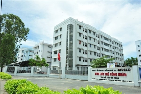 Một khu nhà lưu trú cho công nhân tại Khu chế xuất Tân Thuận.