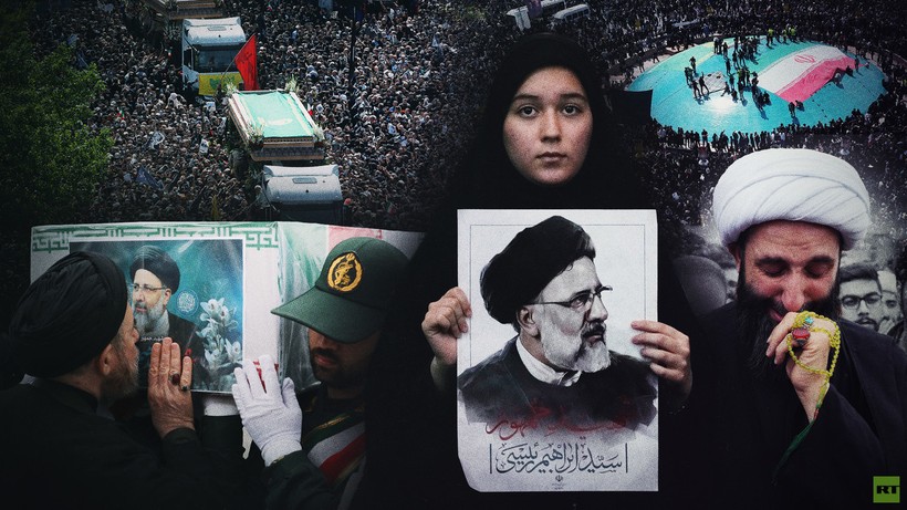 Biển người tham dự lễ tang Tổng thống Iran Abrahim Raisi, ngày 21/5/2024
