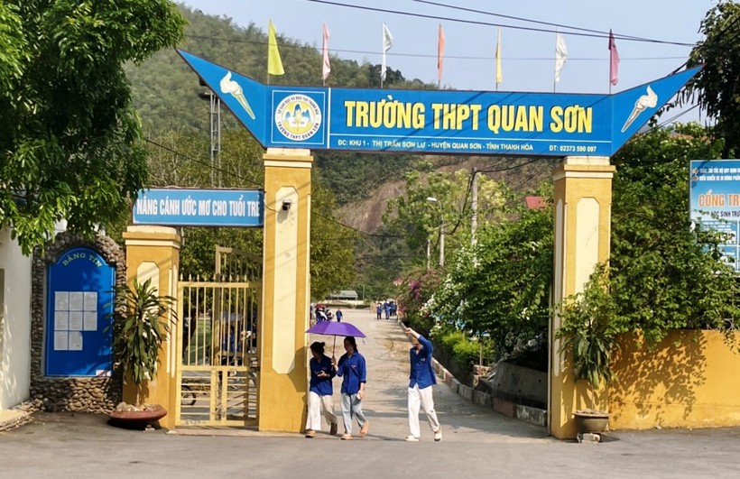 Trường THPT Quan Sơn, huyện Quan Sơn, tỉnh Thanh Hóa. (Ảnh:Thế Lượng)