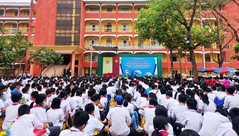 Học sinh Trường THCS Trần Mai Ninh, TP Thanh Hóa. (Ảnh: TL)