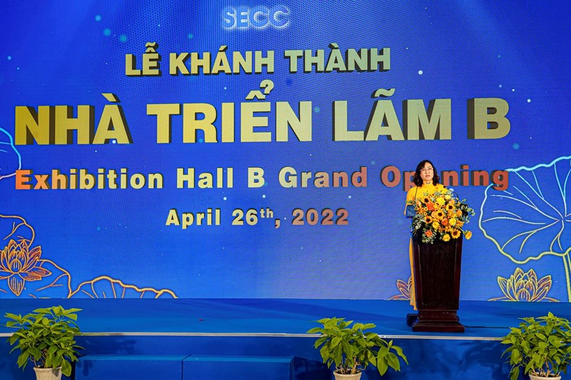 Bà Phan Thị Thắng - Phó chủ tịch UBND Thành phố Hồ Chí Minh, phát biểu tại buổi lễ khánh thành. Ảnh: Ban tổ chức cung cấp.