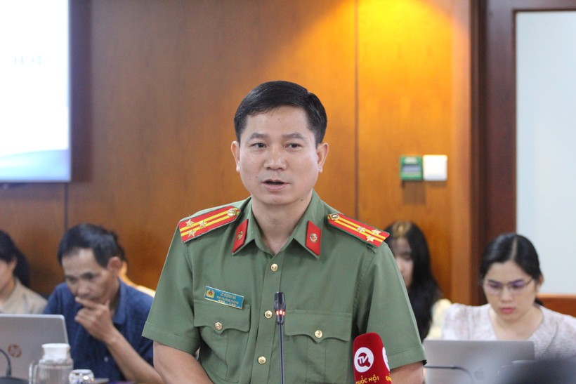 Thượng tá Lê Mạnh Hà – Phó trưởng Phòng Tham mưu Công an TPHCM. (Ảnh: Thành Nhân).