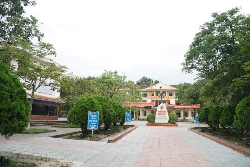 Trường THPT Quỳnh Lưu 2 (huyện Quỳnh Lưu, Nghệ An). Ảnh: Hồ Lài