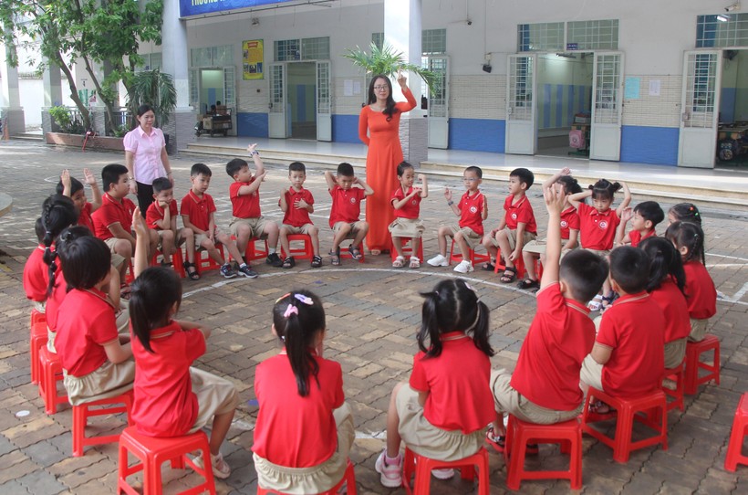 Tiết học của học sinh Trường Tiểu học Lê Văn Việt, TP Thủ Đức (TP HCM). Ảnh: Hồ Phúc