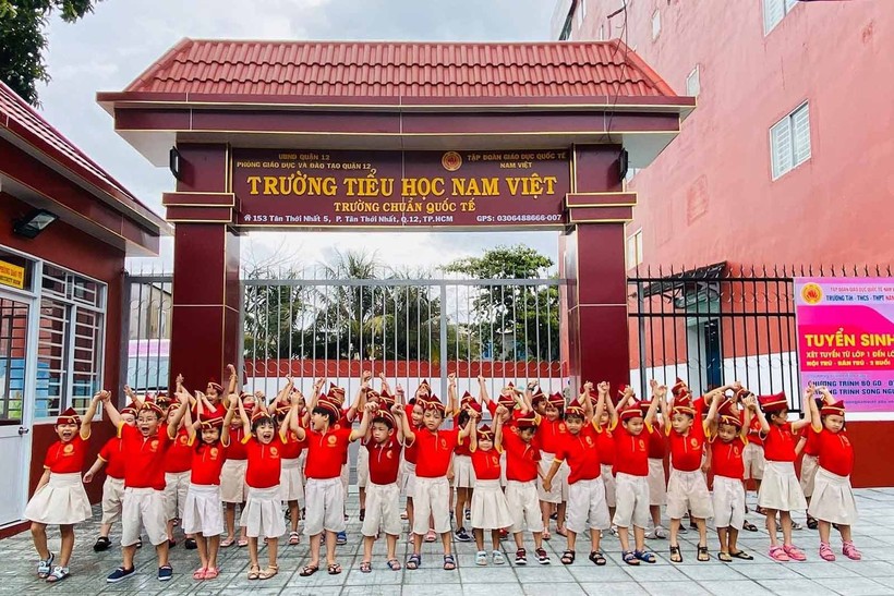 Học sinh Trường Tiểu học Nam Việt (Quận 12, TPHCM). Ảnh: Nam Việt CS5
