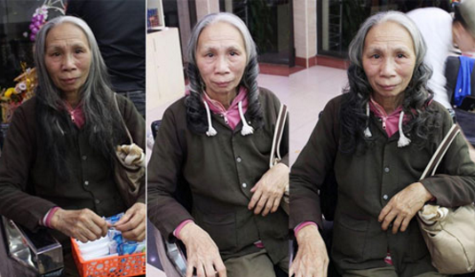 Dân mạng xôn xao vì tóc của cụ bà bán rong ở Hà Nội