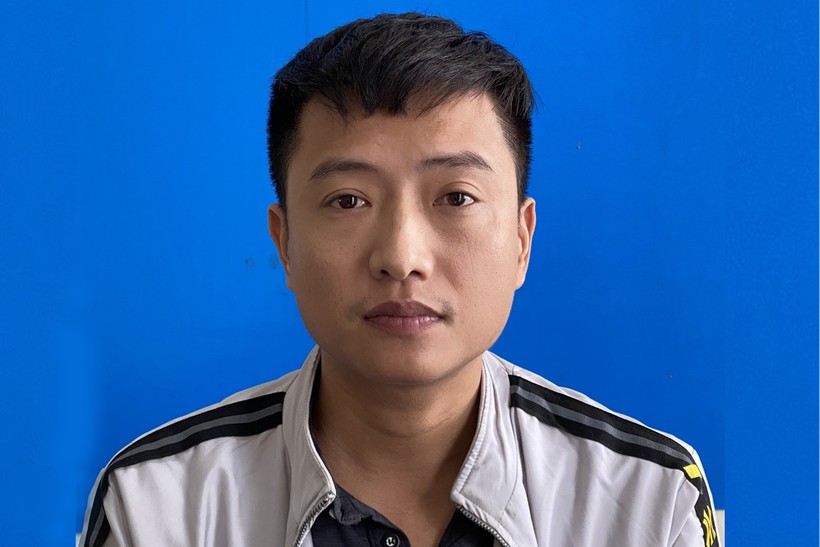 Phạm Trọng Phương tại cơ quan công an. (Ảnh: CANA)