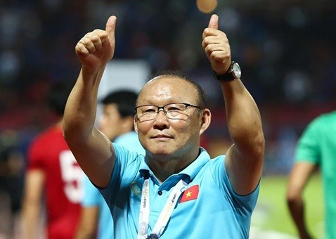 HLV Park Hang Seo gửi lời chúc may mắn tới tuyển nữ Việt Nam ở World Cup 2023.