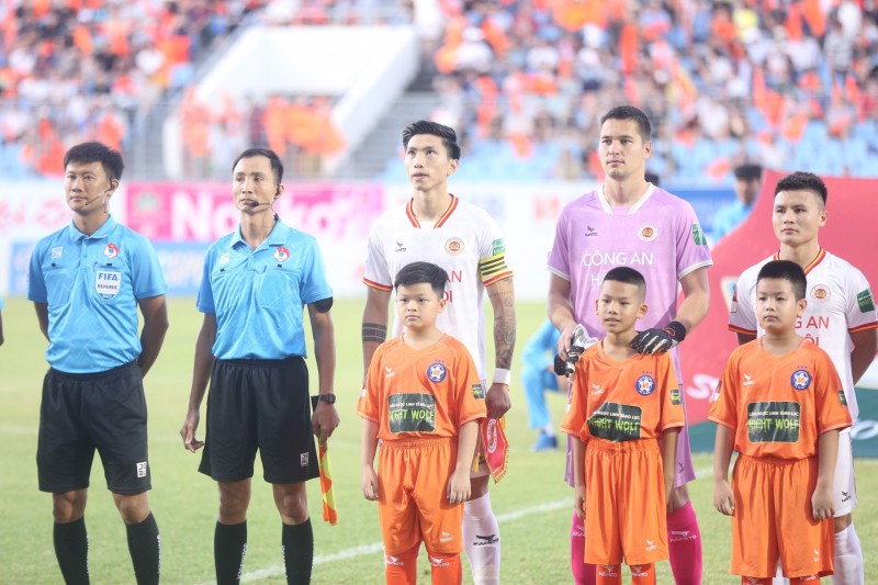 Công an Hà Nội gặp Thanh Hóa ở trận Siêu Cup 2023.