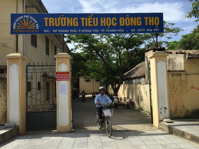 Trường tiểu học Đông Thọ, phường Đông Thọ, TP Thanh Hóa. Ảnh: Nguyễn Quỳnh