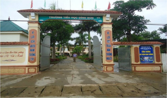  Trường Tiểu học Đỉnh Sơn, huyện Anh Sơn nơi xảy ra sự việc


