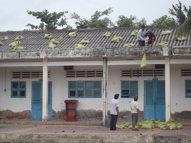 Trường học tại Cà Mau triển khai phòng tránh bão