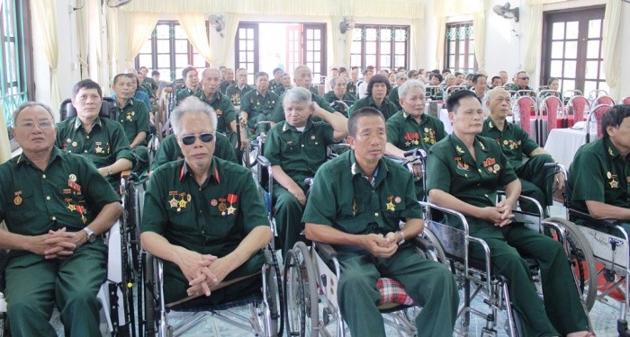 Các thương bệnh binh tại Trung tâm điều dưỡng thương binh Duy Tiên, Hà Nam